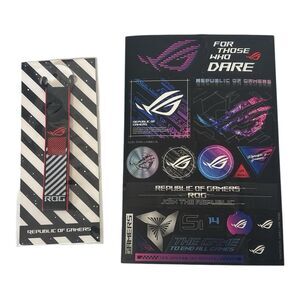 ASUS Rog Republic of Gamers Keychain and sticker sheet - For Those Who Dare